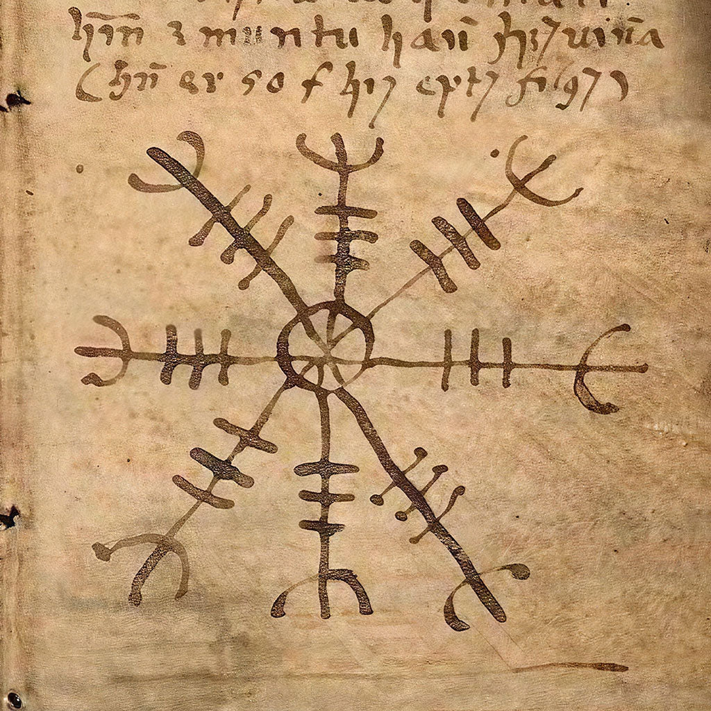 Helm of Awe (Icelandic: Ægishjálmur), a magical symbol (stave) as recorded in an Icelandic manuscript in the 1600s.