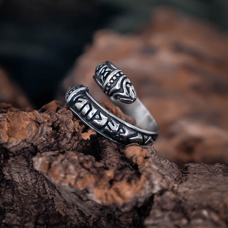 Runic Band Ring - Stainless Steel