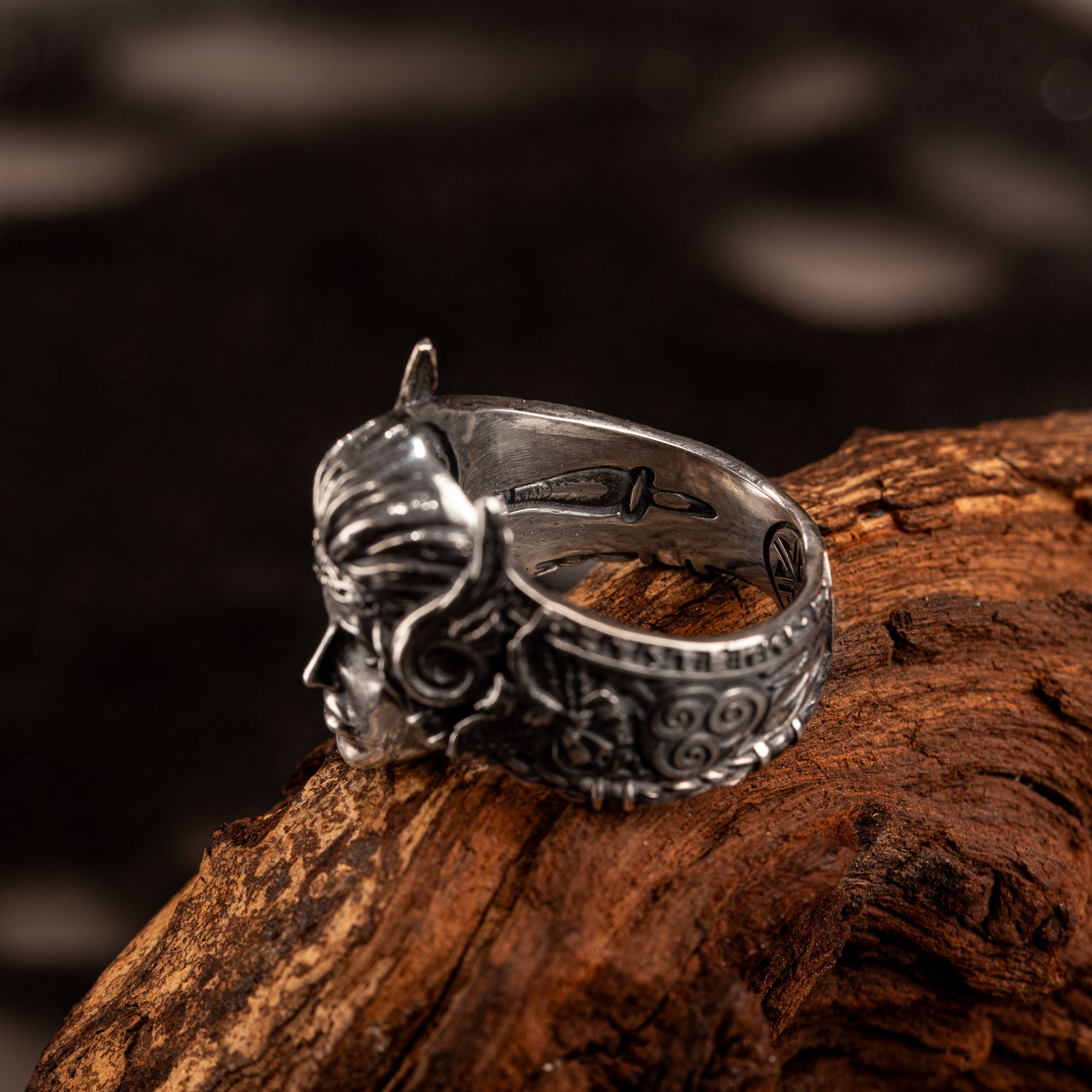 Handcrafted Queen Frigg Ring - Sterling Silver