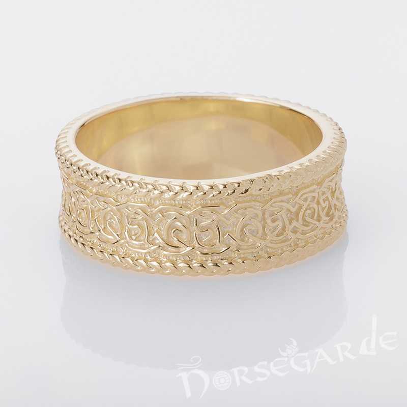 Handcrafted Twisted Knot Band - Gold