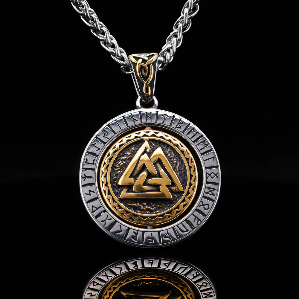 Odin's Wisdom Rotating Medallion - Stainless Steel