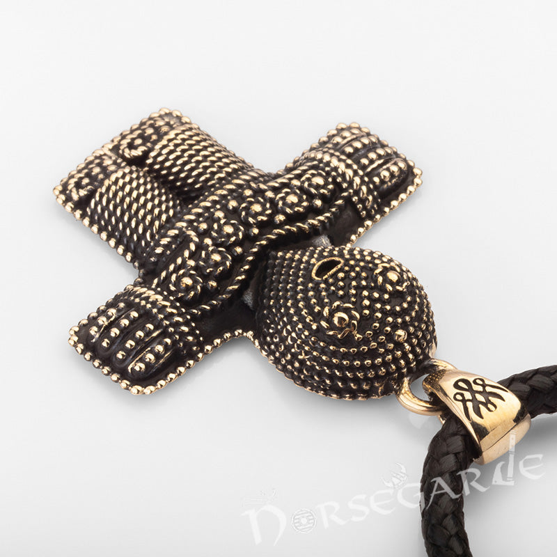 Handcrafted Viking Crucifix Replica - Brass