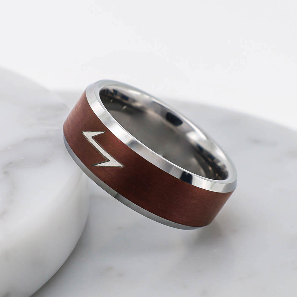 Battle Scar Eihwaz Ring - Tungsten Carbide