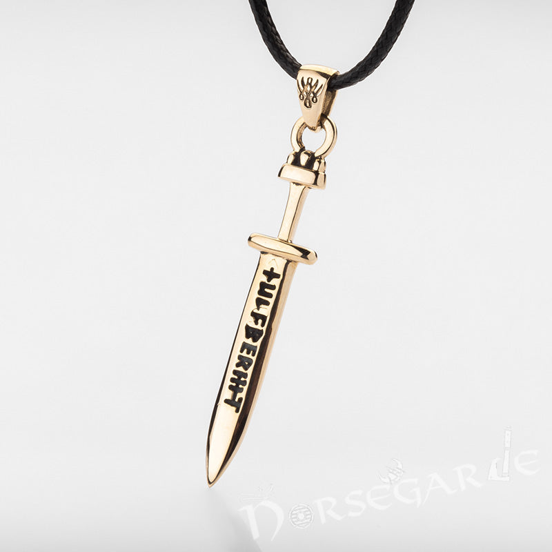 Handcrafted Ulfberht Sword Pendant - Brass