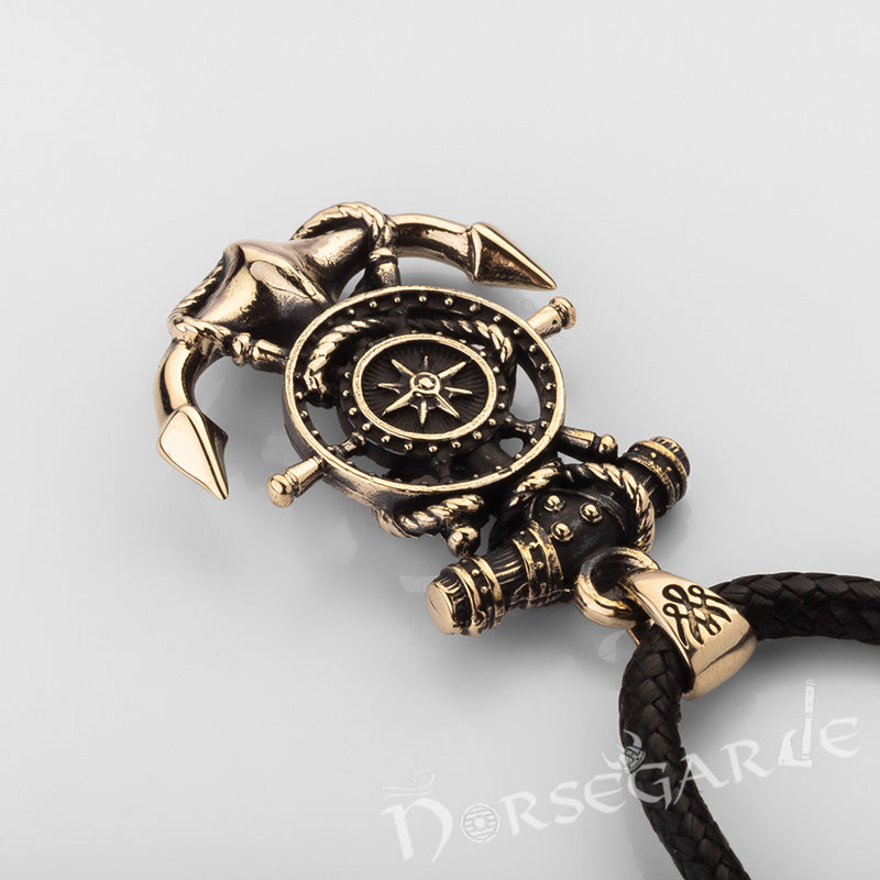 Handcrafted Navigator's Anchor Pendant - Brass