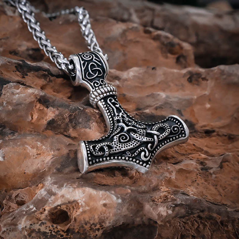 Ornamental Mjölnir Amulet Stainless Steel