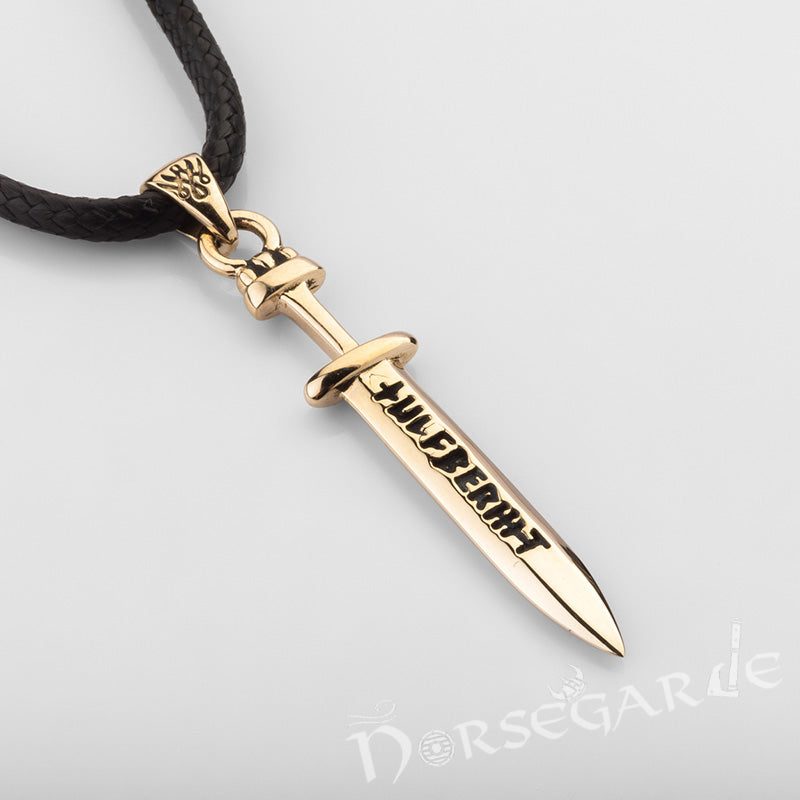 Handcrafted Ulfberht Sword Pendant - Brass