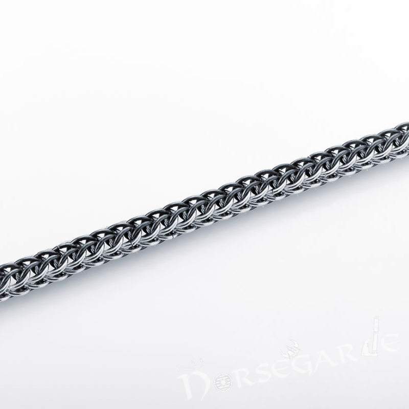 Handcrafted Heavy Weave Wolf Bracelet - Sterling Silver