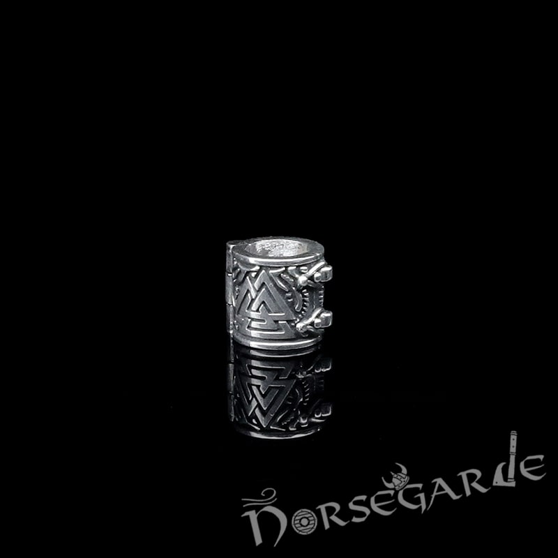 Handcrafted Odin's Beard Bead with Latch & Grip Teeth - Sterling Silver