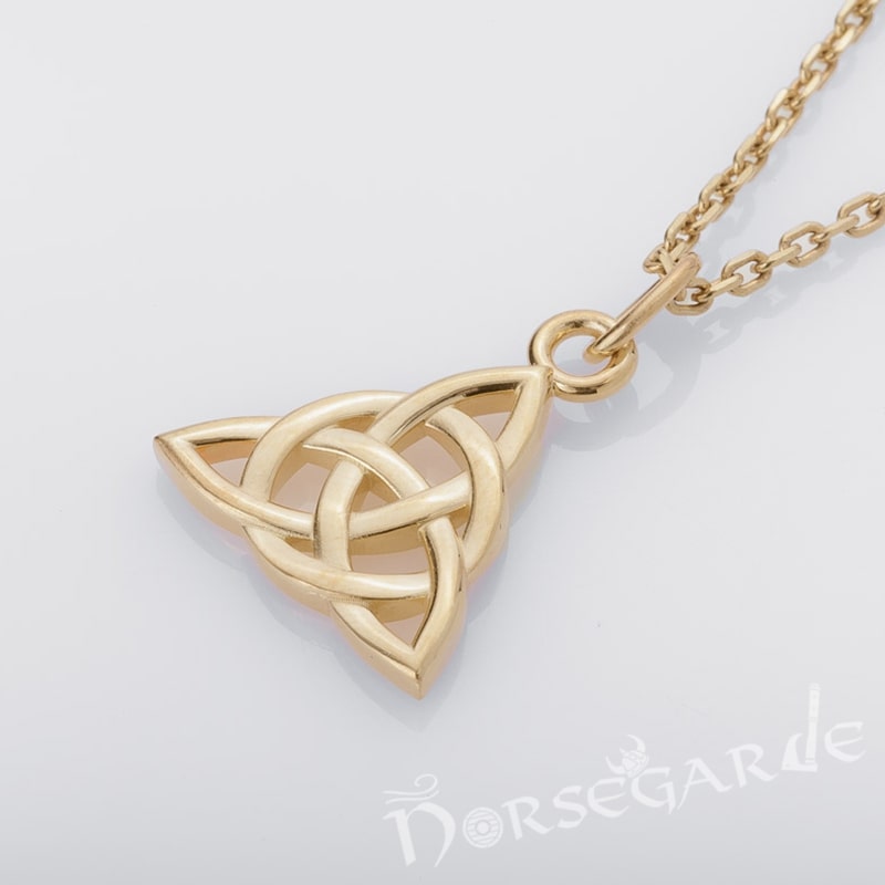 Handcrafted Miniature Celtic Knot Pendant - Gold