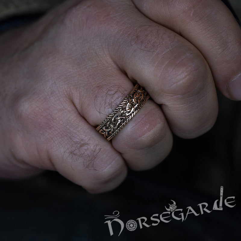 Handcrafted Endless Celtic Knot Band - Brass