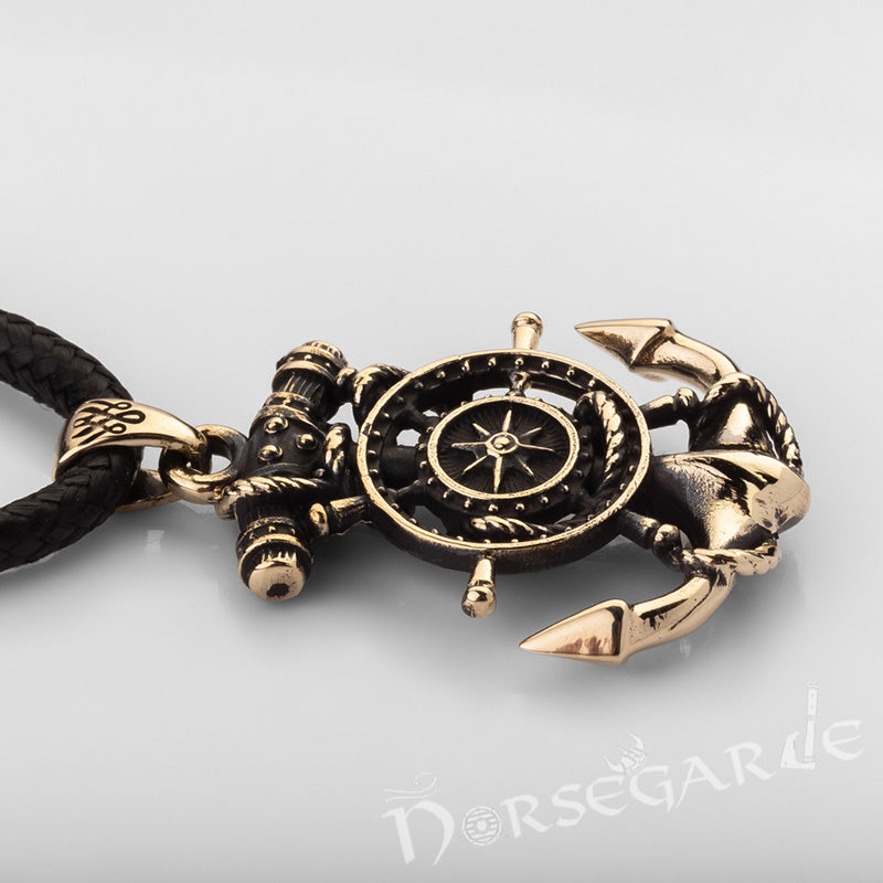 Handcrafted Navigator's Anchor Pendant - Brass