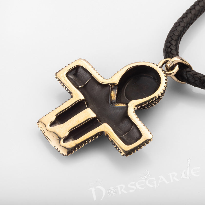 Handcrafted Viking Crucifix Replica - Brass