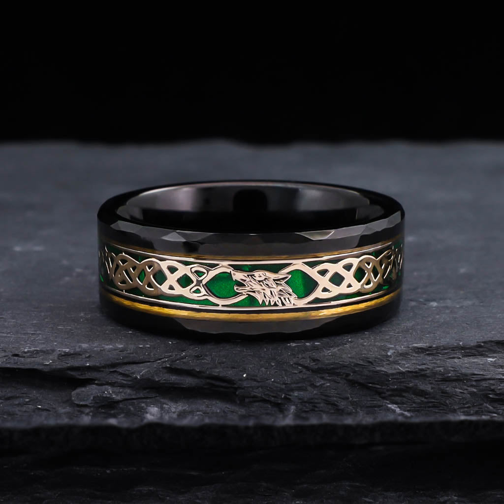 Fenrir's Emerald Ring - Tungsten Carbide