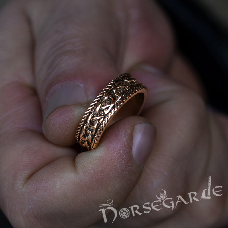 Handcrafted Endless Celtic Knot Band - Brass