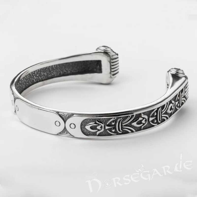 Handcrafted Valhalla Warrior Torc Bracelet - Sterling Silver
