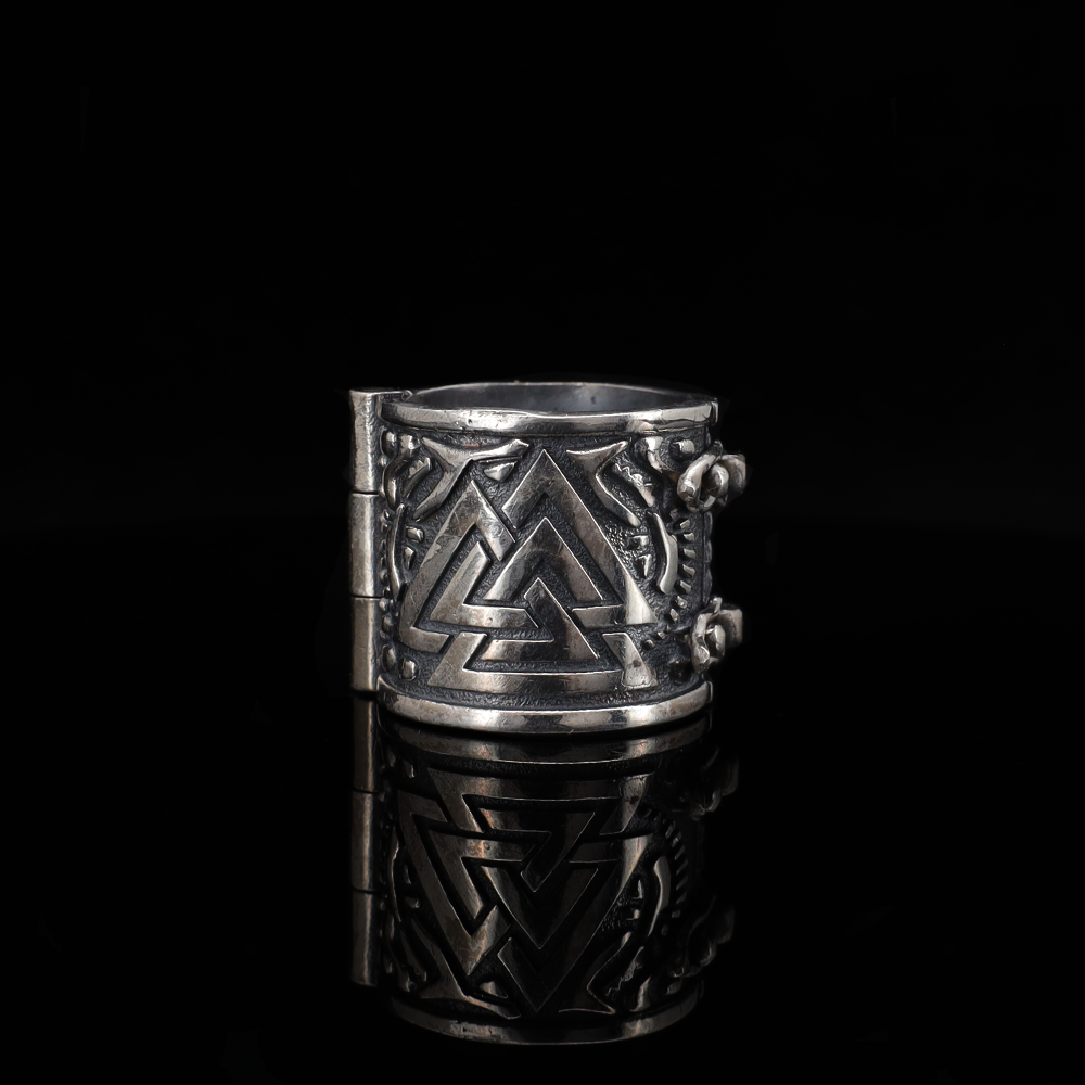 Handcrafted Odin's Beard Bead with Latch & Grip Teeth - Sterling Silver