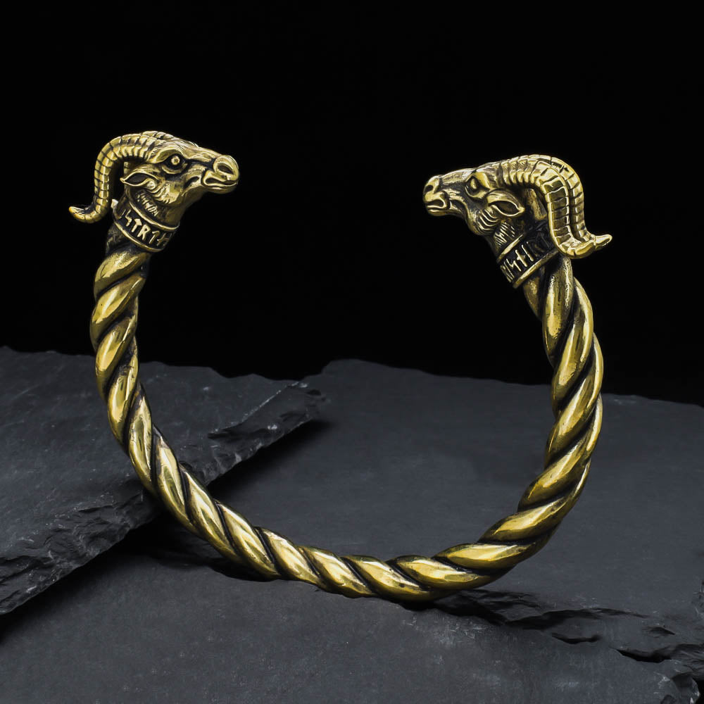 Thunder Chariot Torc Bracelet - Bronze