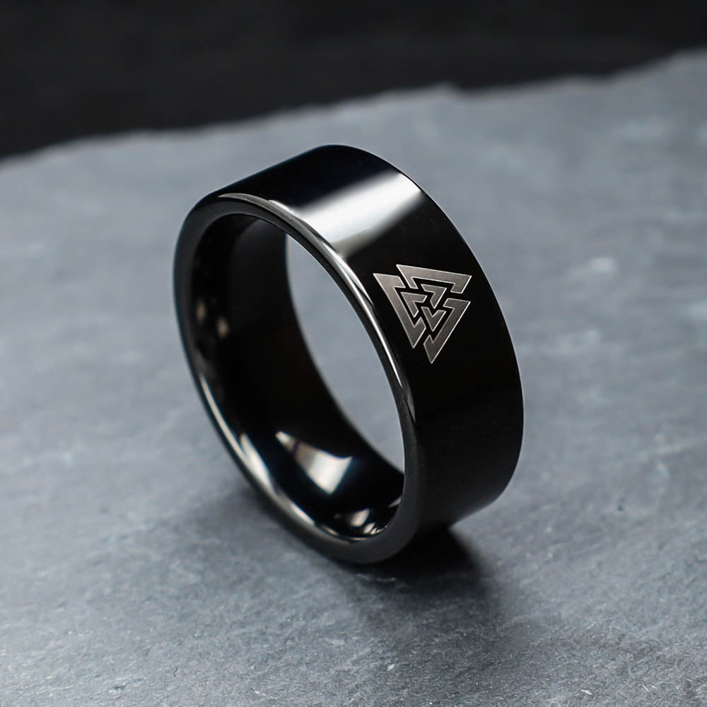 Einherjar's Bond Valknut Ring - Tungsten Carbide