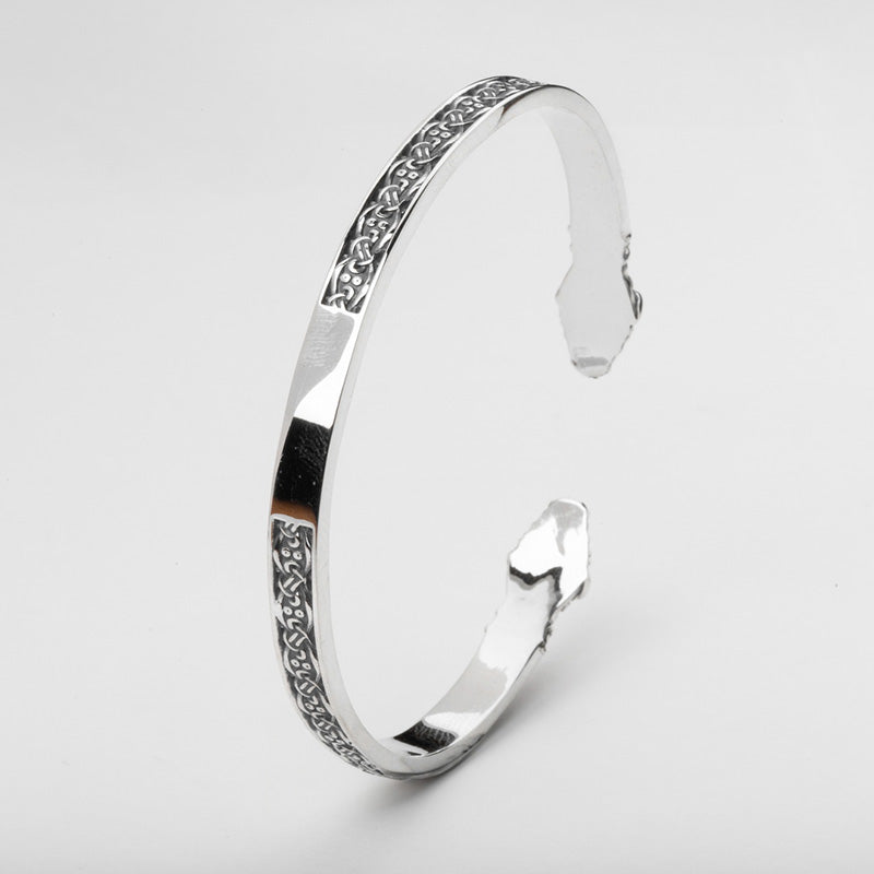 Handcrafted Norse Serpent Arm Ring - Sterling Silver