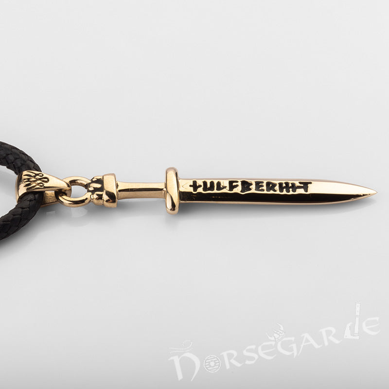 Handcrafted Ulfberht Sword Pendant - Brass