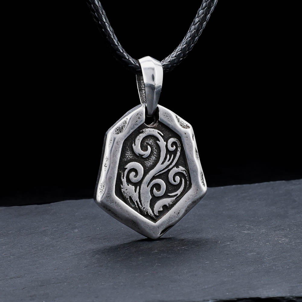 Flames of Hel Pendant - Stainless Steel