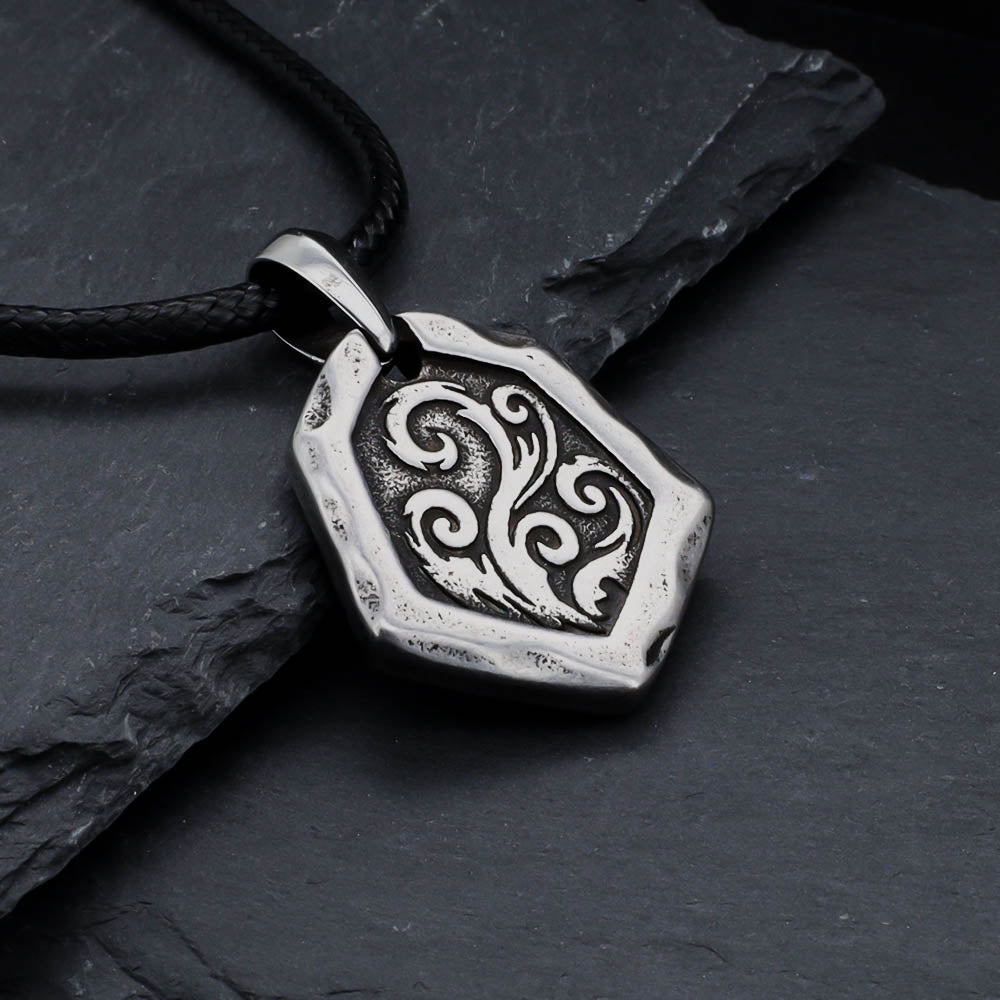 Flames of Hel Pendant - Stainless Steel