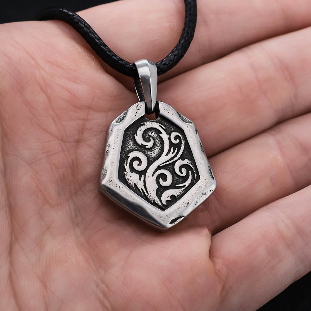 Flames of Hel Pendant - Stainless Steel
