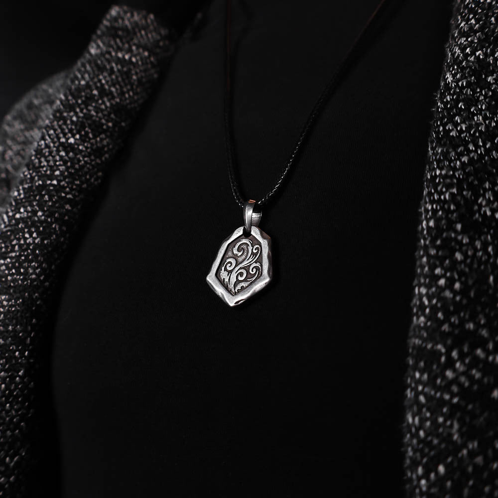 Flames of Hel Pendant - Stainless Steel