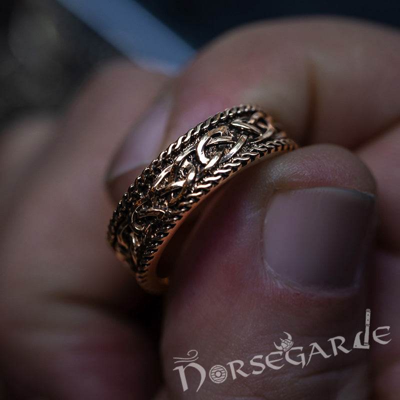 Handcrafted Endless Celtic Knot Band - Brass