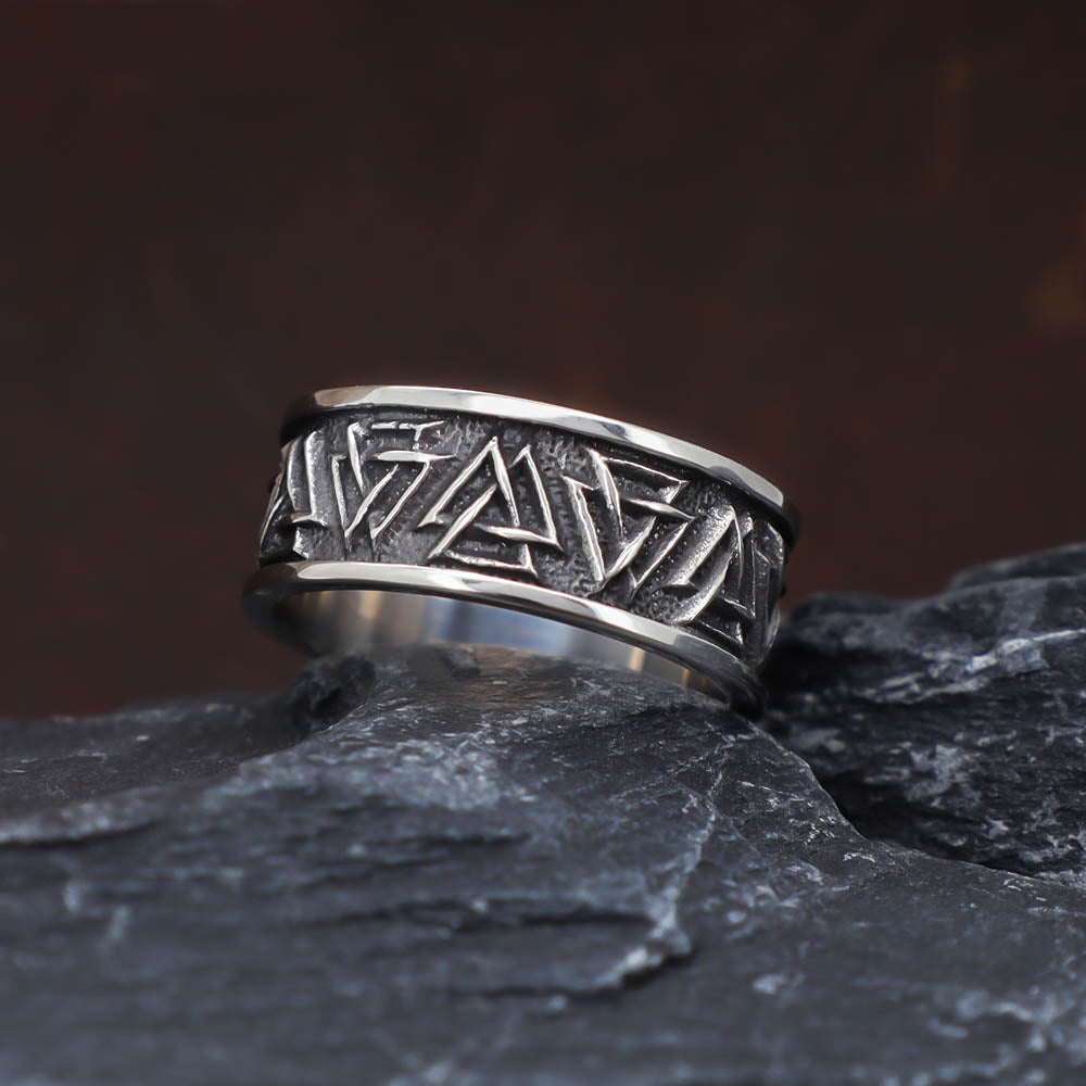 Valknut Pattern Band - Stainless Steel