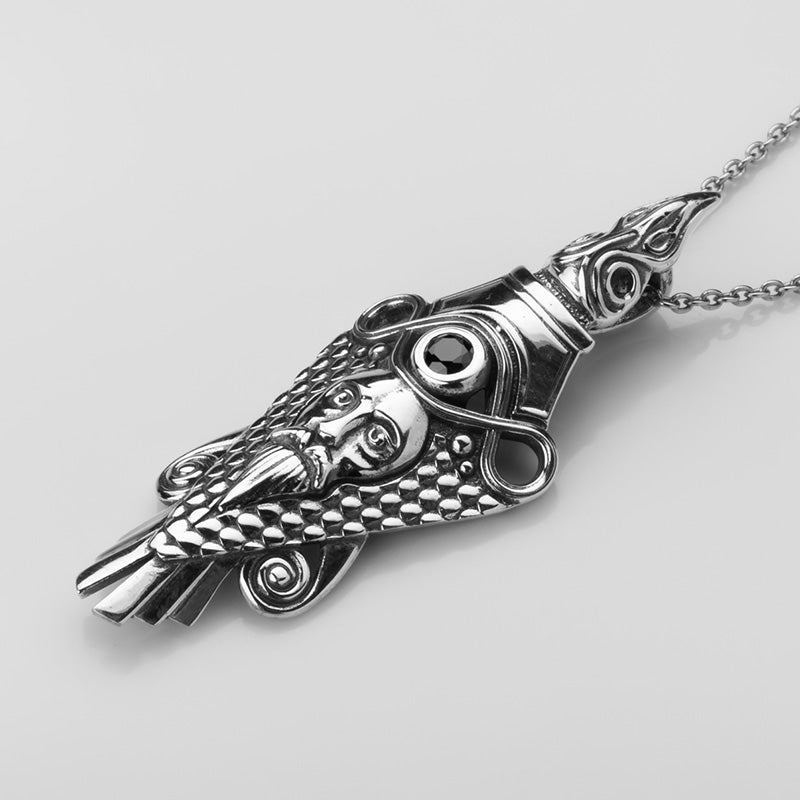 Handcrafted Raven's Wisdom Pendant - Sterling Silver