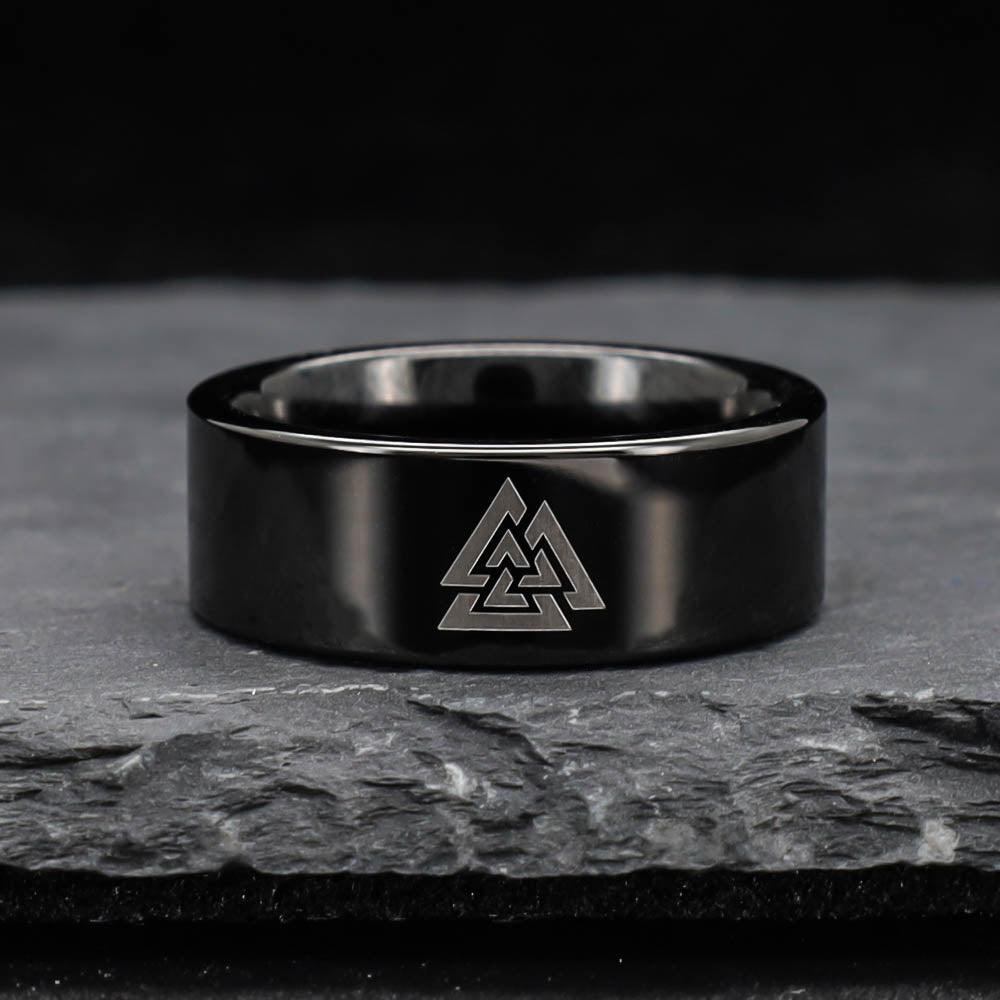 Einherjar's Bond Valknut Ring - Tungsten Carbide