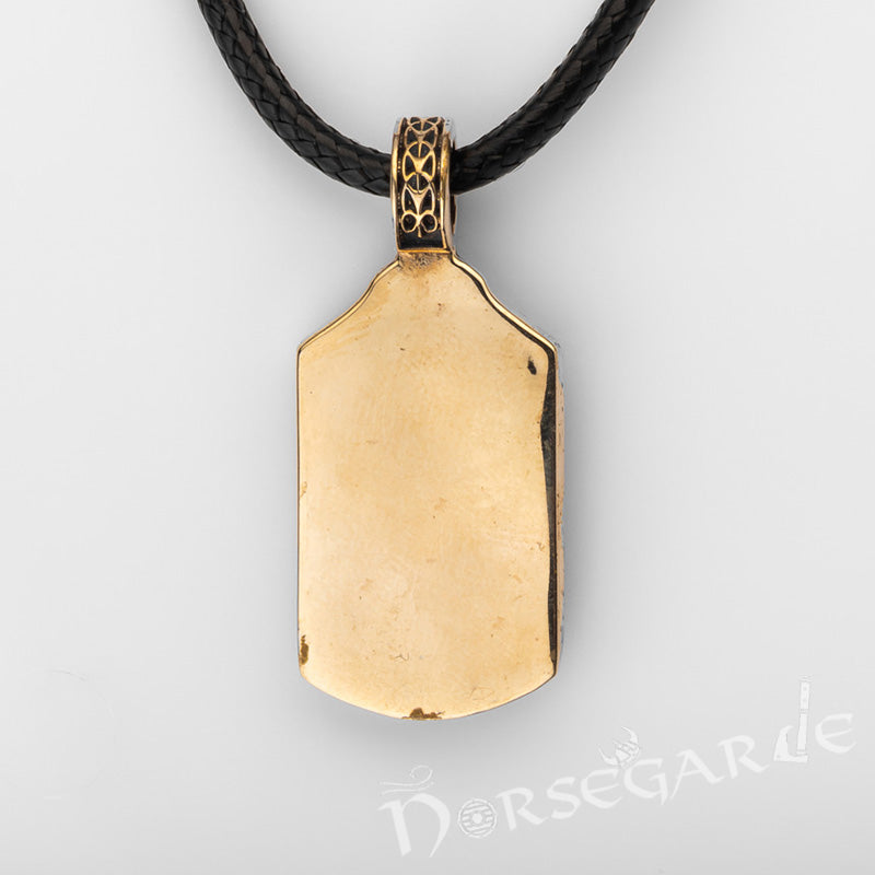 Handcrafted One-Eyed Odin Pendant - Brass