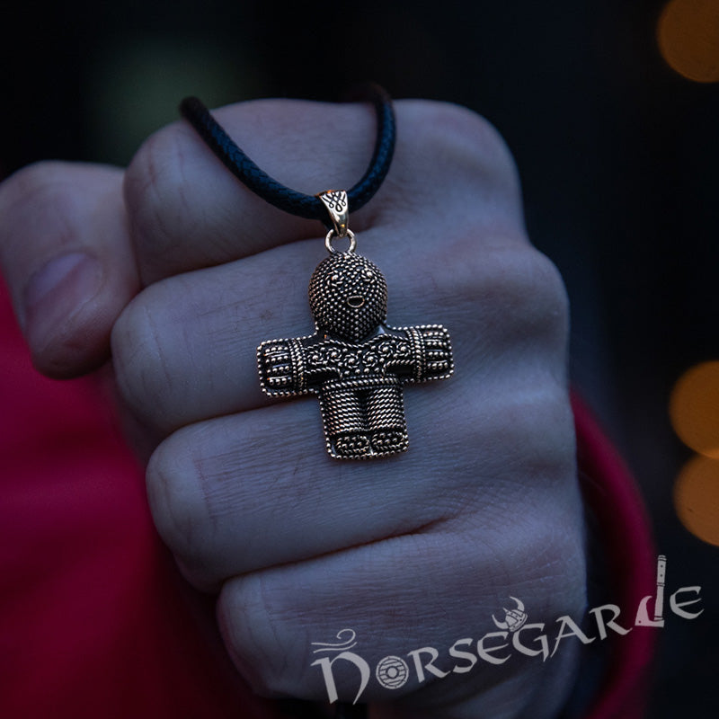 Handcrafted Viking Crucifix Replica - Brass