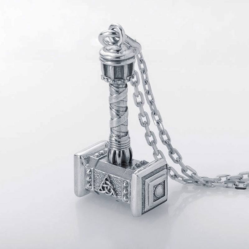 Handcrafted Thor's Battle Hammer Pendant - Sterling Silver