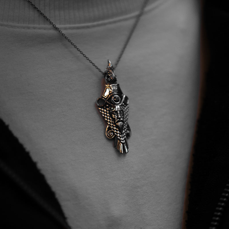 Handcrafted Raven's Wisdom Pendant - Sterling Silver