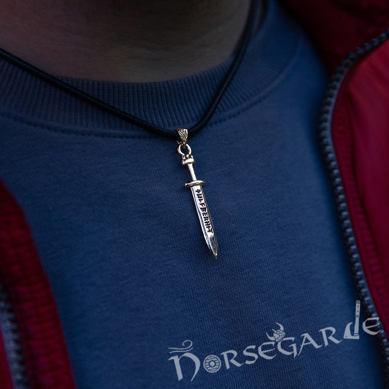 Handcrafted Ulfberht Sword Pendant - Brass