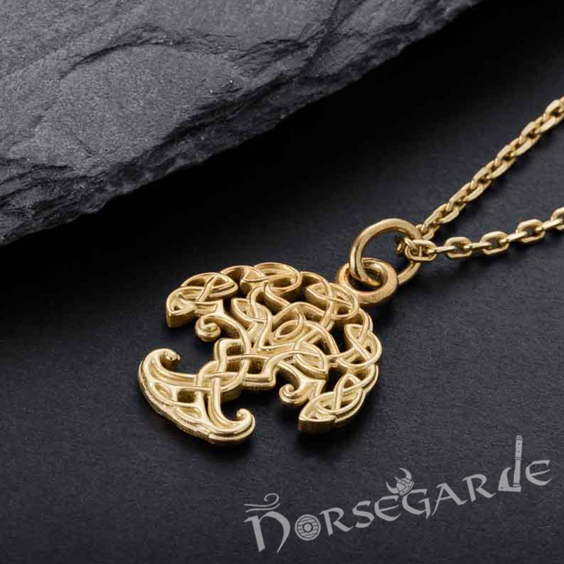 Handcrafted Miniature Yggdrasil Pendant - Gold