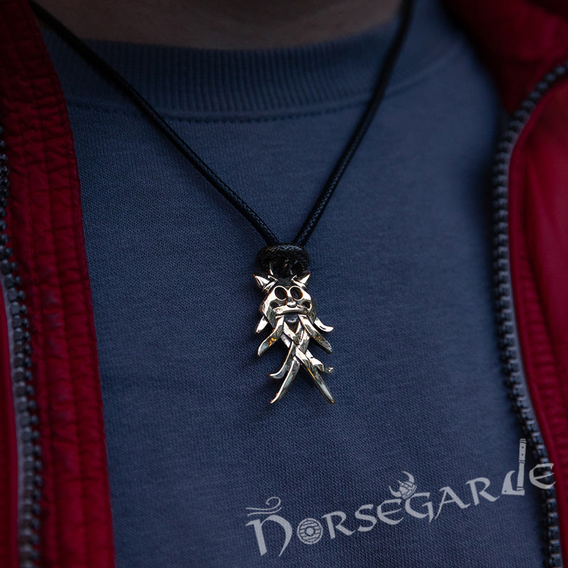 Handcrafted Wolf Totem Pendant - Brass