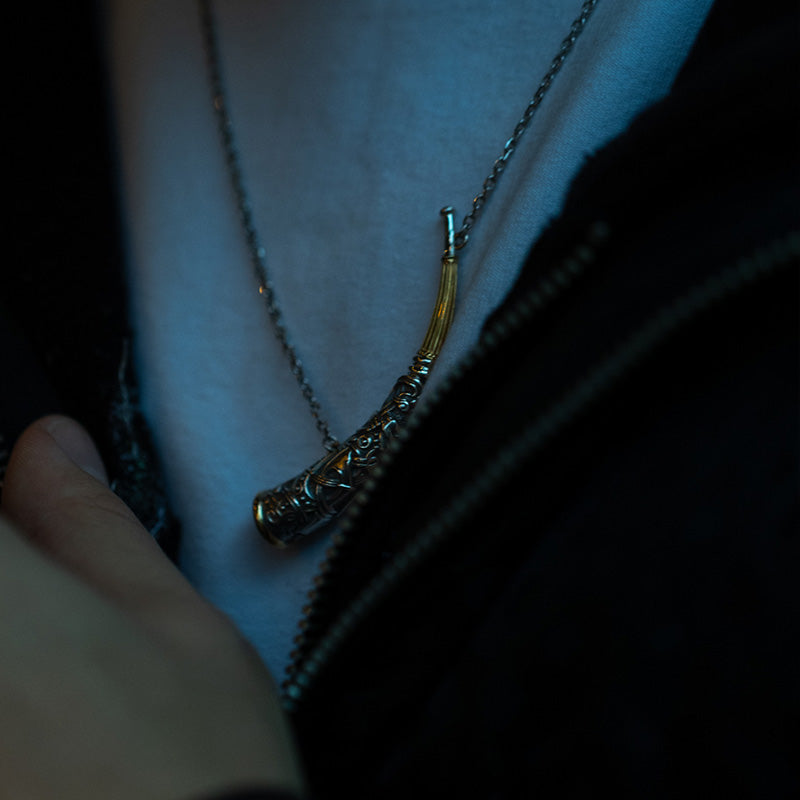 Handcrafted Horn of the Watchman Necklace - Sterling Silver