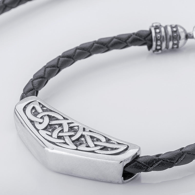 Handcrafted Nordic Treasures Leather Necklace - Sterling Silver