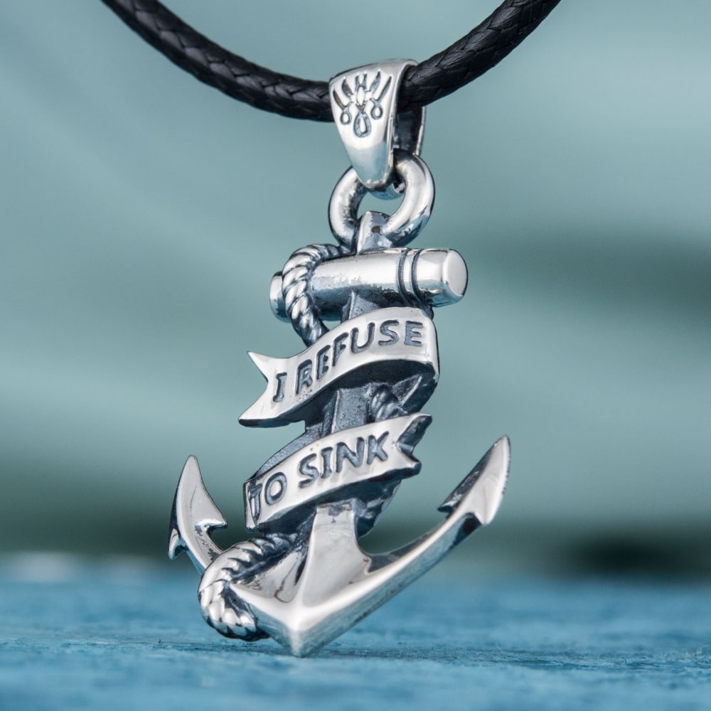 Handcrafted Anchor of Resilience Pendant - Sterling Silver