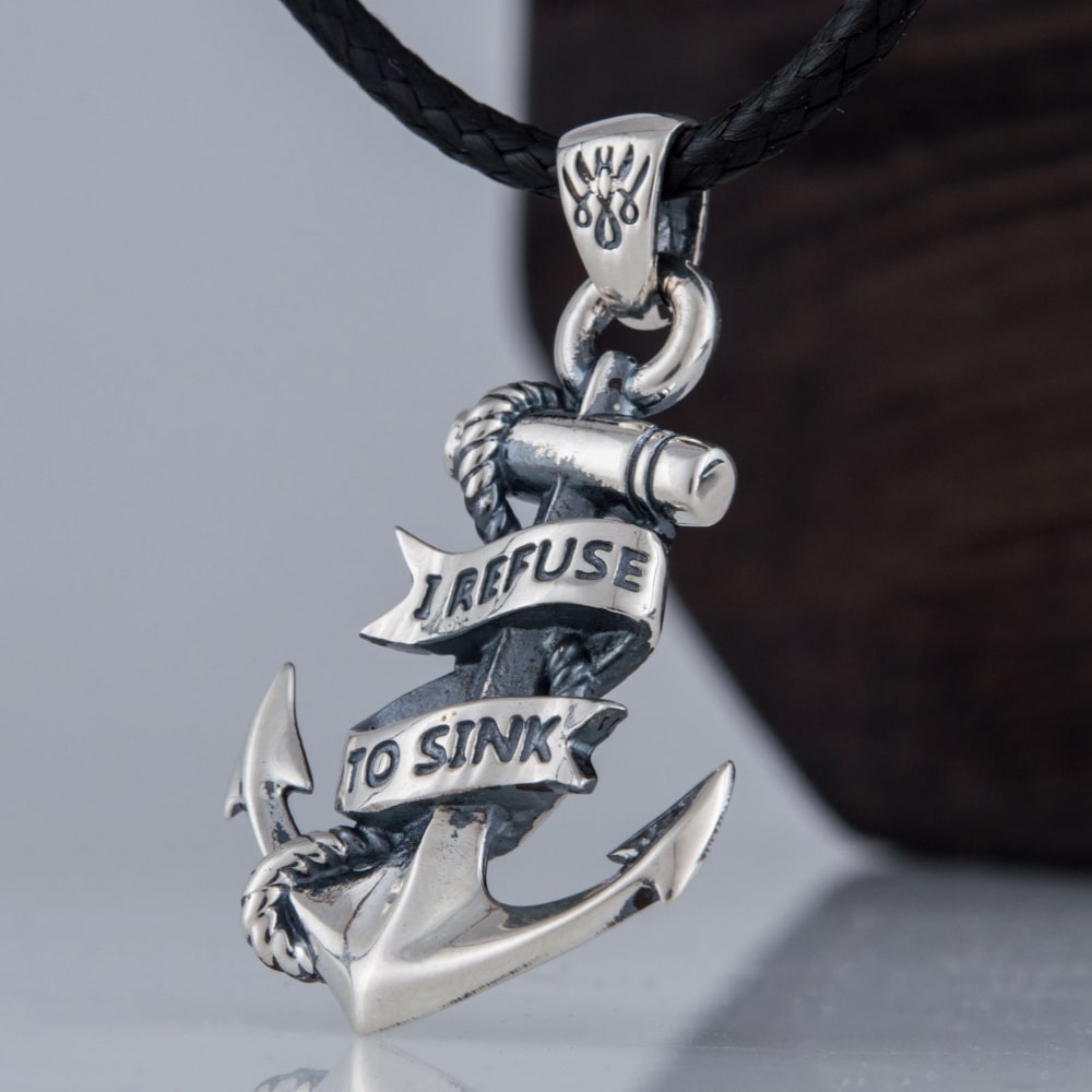 Handcrafted Anchor of Resilience Pendant - Sterling Silver