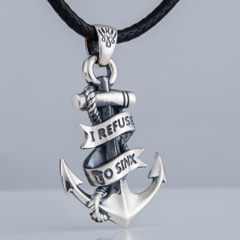 Handcrafted Anchor of Resilience Pendant - Sterling Silver