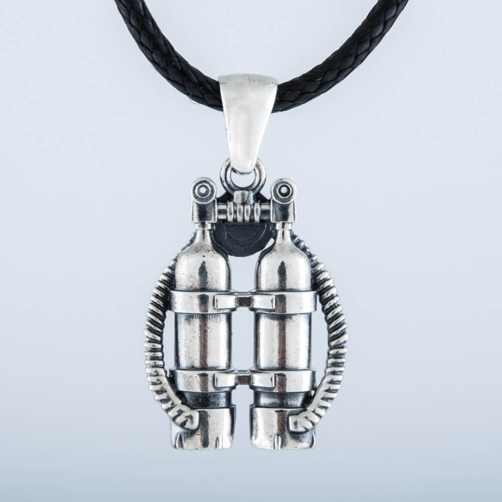 Handcrafted Diver's Regulator Pendant - Sterling Silver
