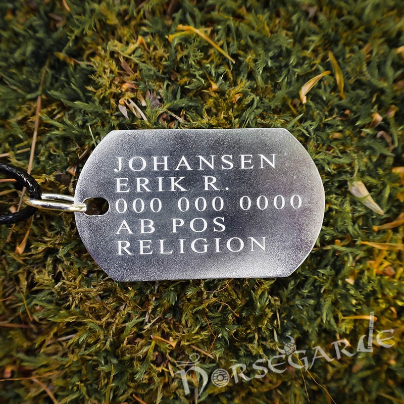 Handcrafted Othala Viking Dog Tag - Sterling Silver