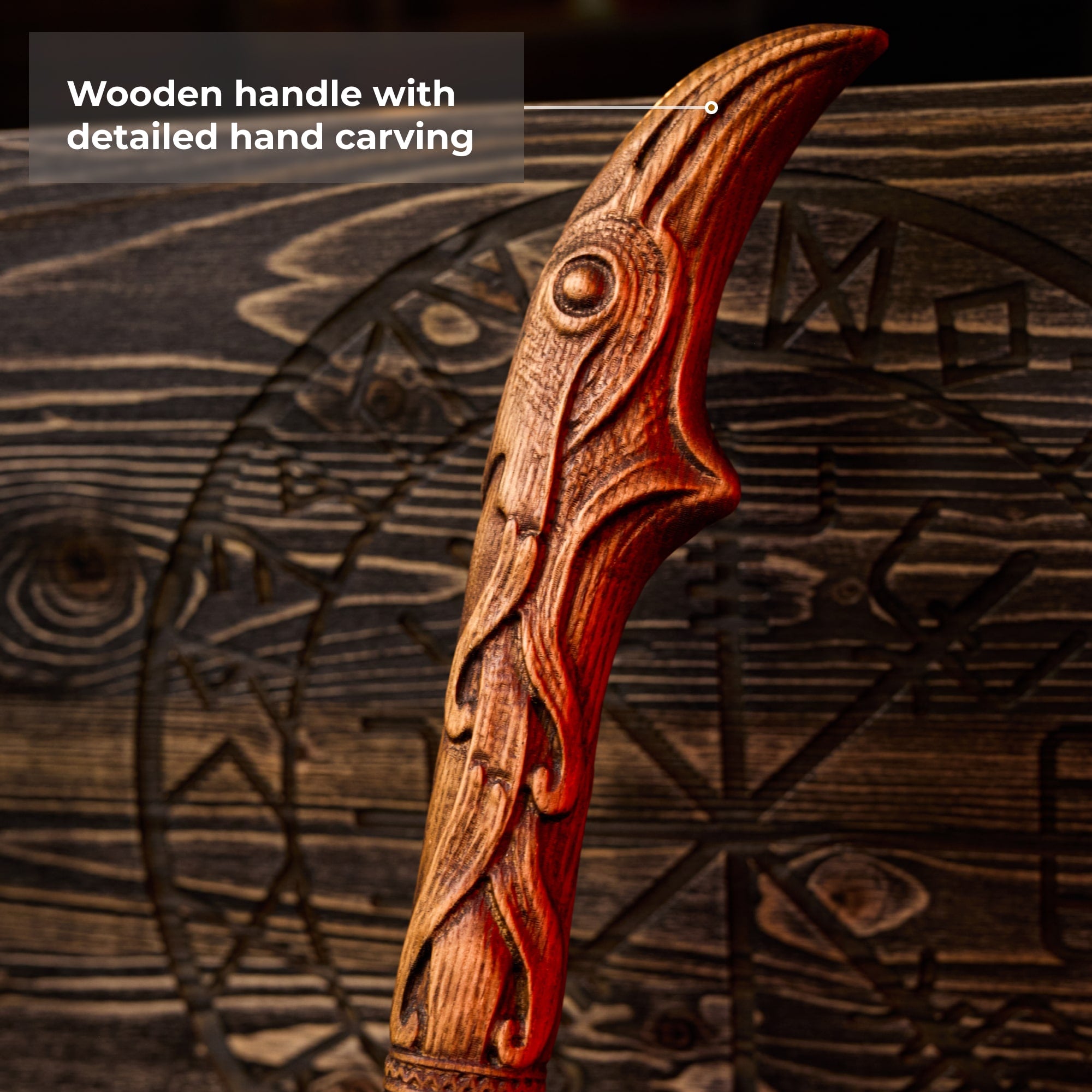 Handforged Leviathan Spiked Replica Axe - Ancient Glow