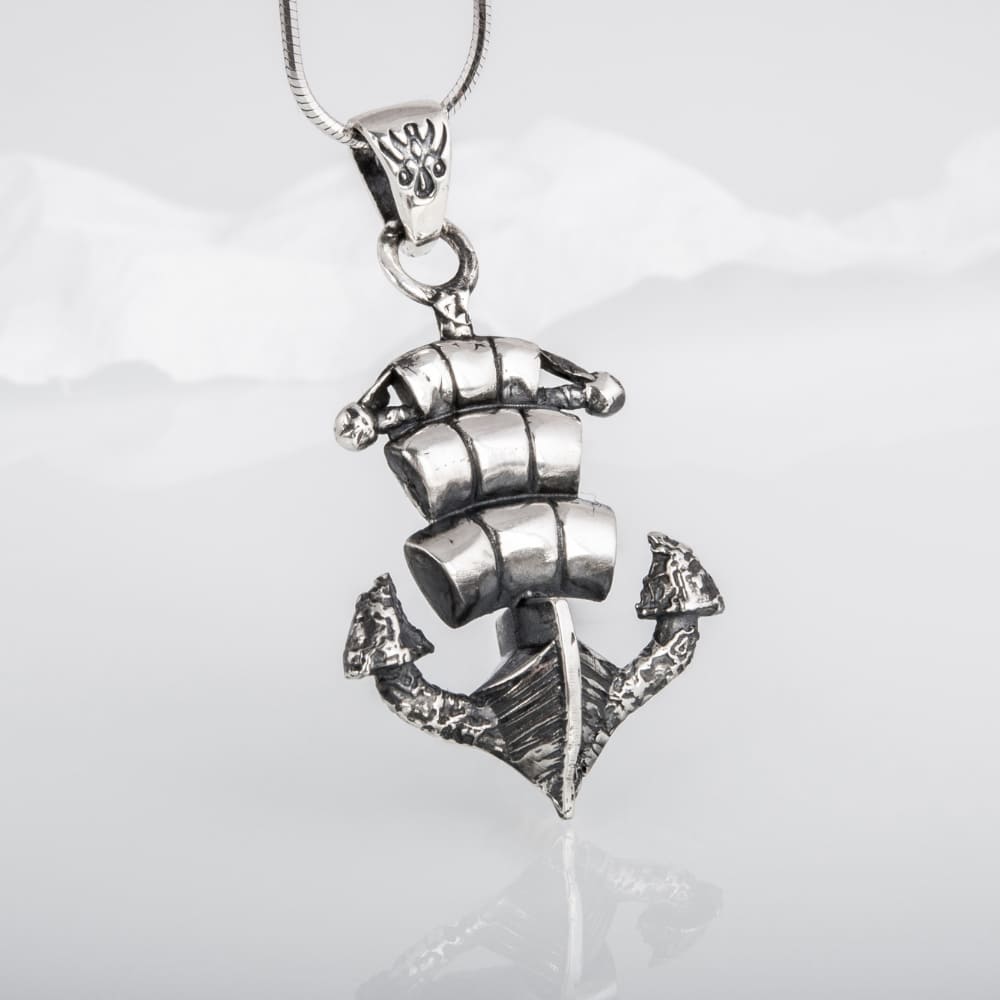 Handcrafted Ghost Ship Anchor Pendant - Sterling Silver