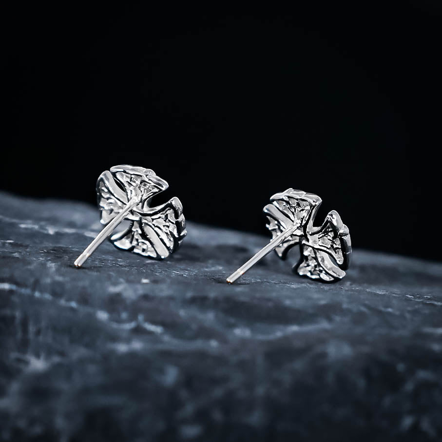 Celtic Cross Stud Earrings - Sterling Silver